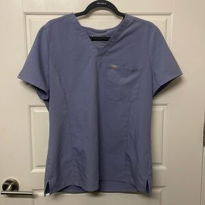 Figs Catarina Vapor Blue Space Dye Slim Fit Scrub Top